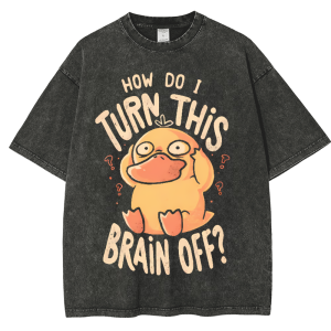 Brain Off Snowflake Vintage Cotton T-Shirt