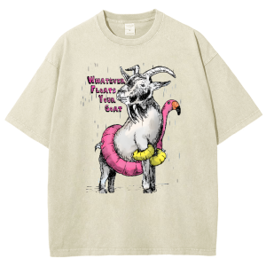 Whatever Floats Your Goat Snowflake Vintage Cotton T-Shirt