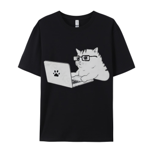 Cat Women's Personalized Combed Cotton T-shirt